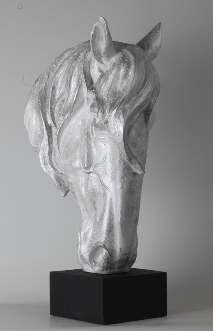 Design Pferd mit Sockel Figur Statue Skulptur Figuren Skulpturen Dekoration Deko
