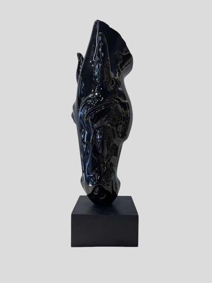 Design Pferd mit Sockel Figur Statue Skulptur Figuren Skulpturen Dekoration Neu