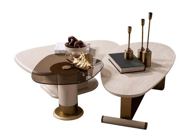 Modern Beige 3x Couchtische Vielseitig Sofatisch Tische Wohnzimmertisch