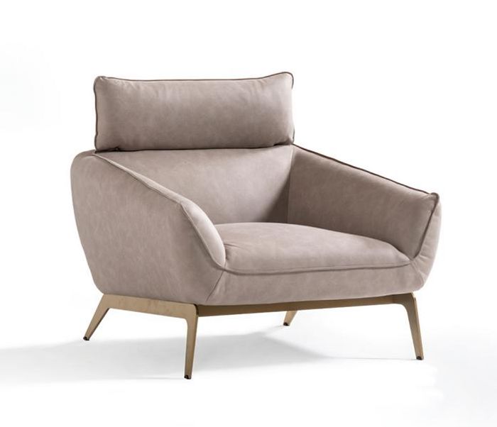 Elegant Sessel Bequem Beige Relax 1-Sitzer Sofa Wohnzimmer Textil Couch