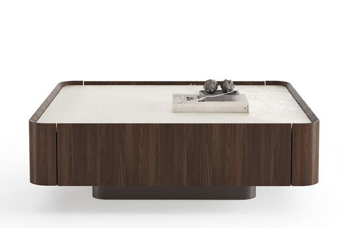 Luxuriös Braun Couchtisch Harmonisch Tisch Wohnzimmertisch Edle Sofatisch