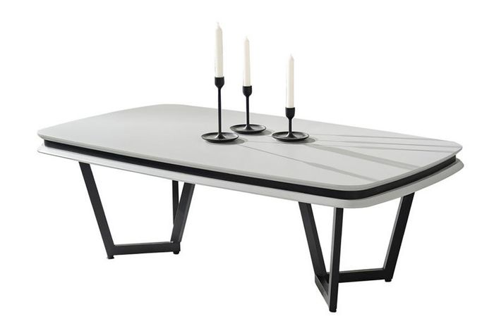 Couchtisch Weiß Modern Sofatisch Metalltisch Wohnzimmer Möbel Tische
