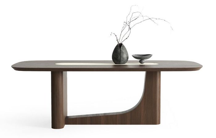 Modern Esstisch Elegant Braun Tisch Langlebig Esszimmer Tisch Küchentisch