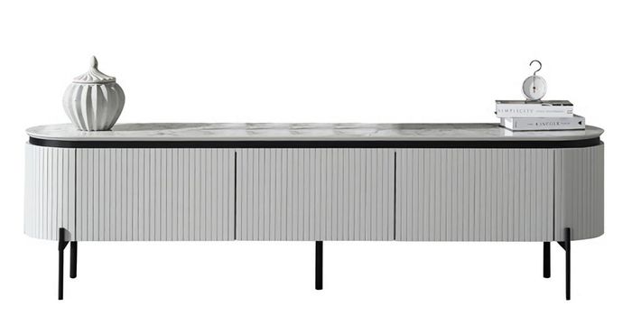Elegant RTV Robust Weiß Fernsehtisch Wohnzimmergarniture Sideboard