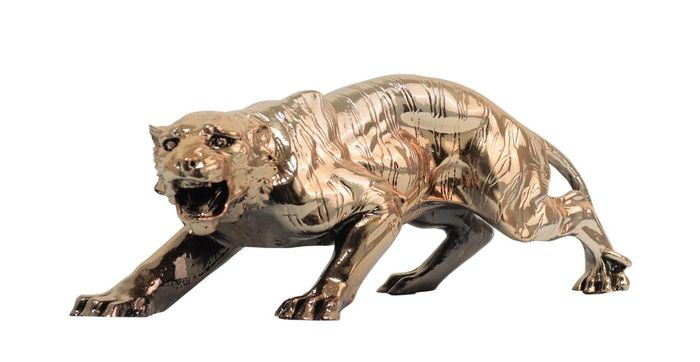 Designer Figur Statue Moderne Figuren Statuen Dekoration Deko Panther 46 cm Neu