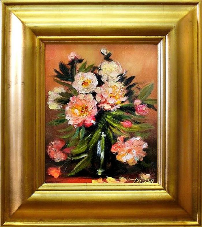 Rosen Blumen Ölgemälde Bild Gemälde Ölbilder Ölbild Bilderrahmen Rahmen - G03406