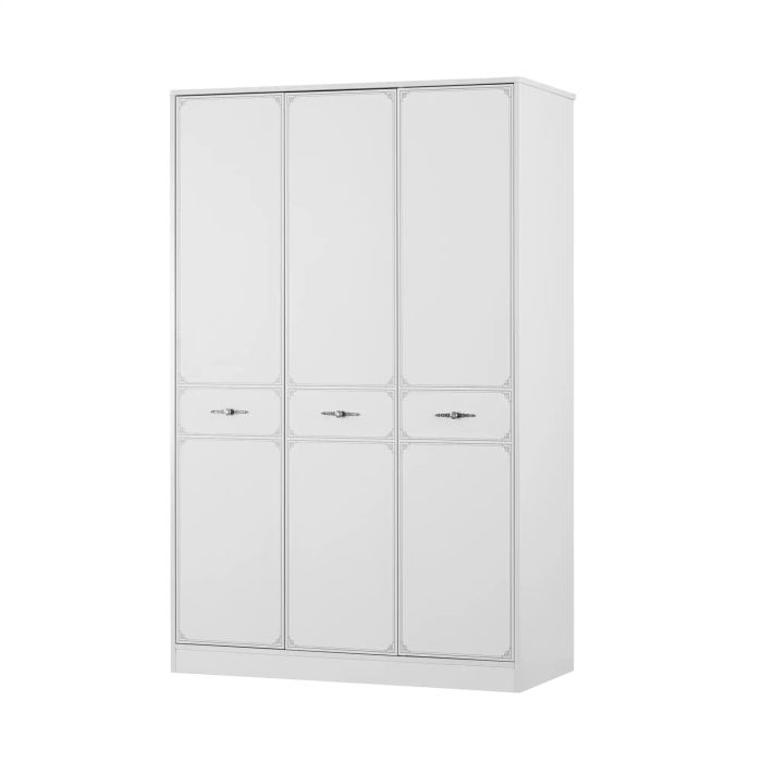 Holzschrank Luxus Kleiderschrank Schrank Möbel Holz Weiß 3 Tür Design