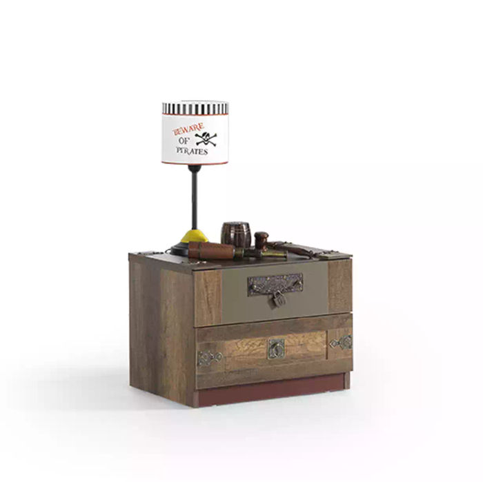 Nachtkonsole Kinderzimmer Nachttisch Holz Braun Kindernachttisch Luxus