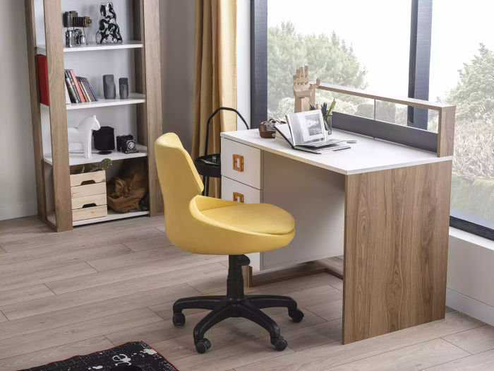 Schreibtisch Kinderschreibtisch Computer Bürotisch Holz Braun Tisch