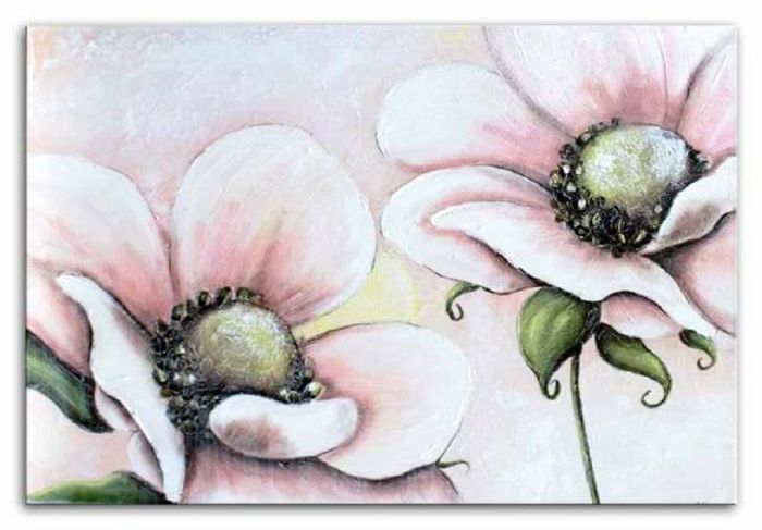 Poppies - Blumen Pflanzen Bild Bilder Gemälde Ölbilder Ölbild Keilrahmen G01378