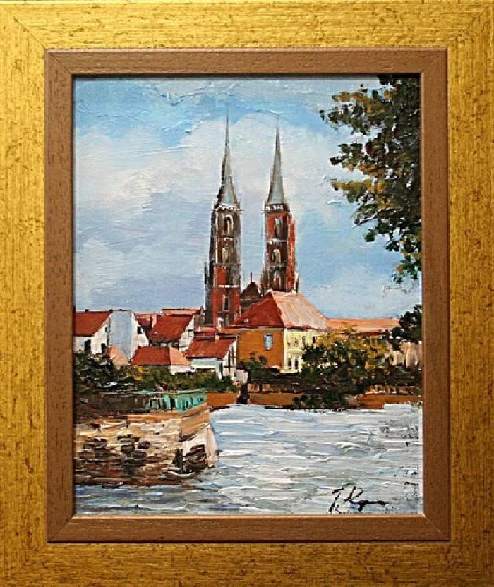 Ölbild Ölbilder Bilder Bild Gemälde Ölgemälde Städte Handarbeit "Breslau" G00982