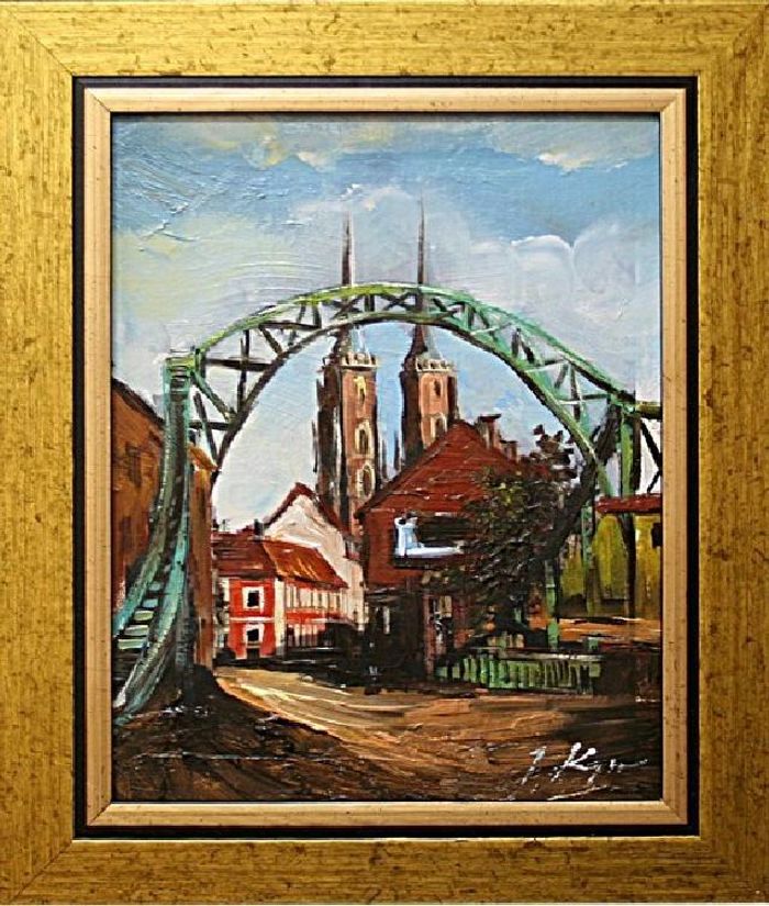 Ölbild Ölbilder Bilder Bild Gemälde Ölgemälde Städte Handarbeit "Breslau" G00983