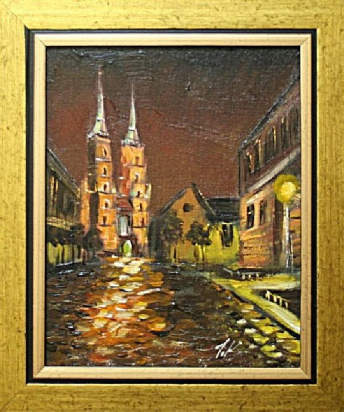 Ölbild Ölbilder Bilder Bild Gemälde Ölgemälde Städte Handarbeit "Breslau" G00985