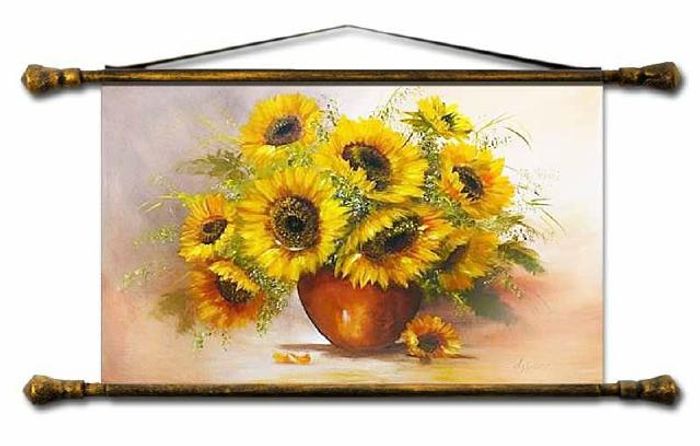 Sonnenblumen - Blumen Pflanzen Bild Bilder Gemälde Ölbilder Ölbild - G01885