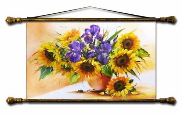 Sonnenblumen - Blumen Pflanzen Bild Bilder Gemälde Ölbilder Ölbild - G01886