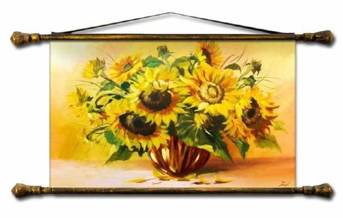 Sonnenblumen - Blumen Pflanzen Bild Bilder Gemälde Ölbilder Ölbild - G01890