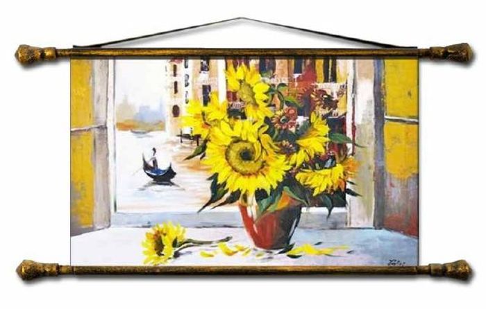 Sonnenblumen - Blumen Pflanzen Bild Bilder Gemälde Ölbilder Ölbild - G01892