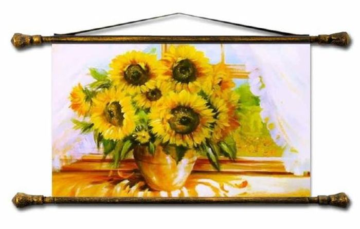 Sonnenblumen - Blumen Pflanzen Bild Bilder Gemälde Ölbilder Ölbild - G01894