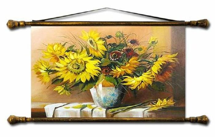 Sonnenblumen - Blumen Pflanzen Bild Bilder Gemälde Ölbilder Ölbild - G01895