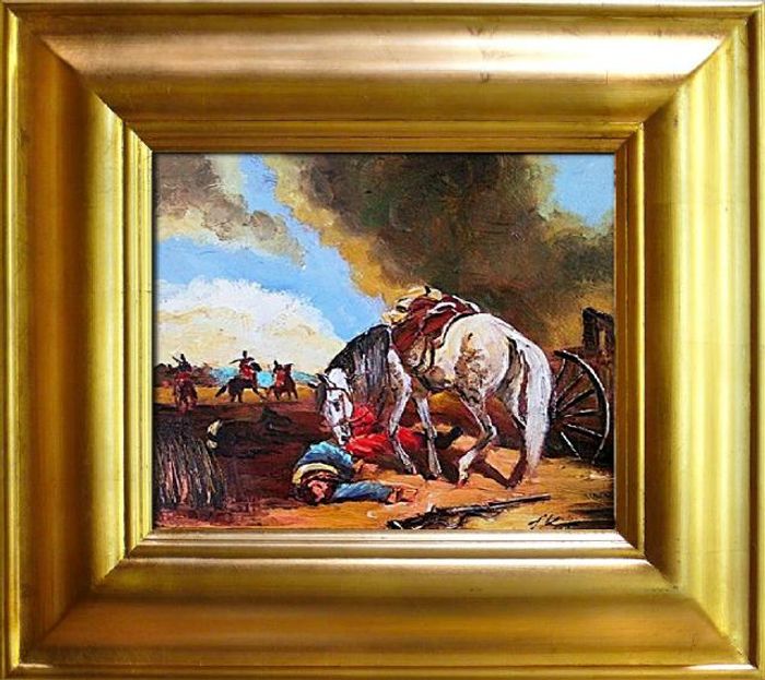 Gemälde Ölbild Ölbilder Rahmen Barock Bilder Krieg Ölgemälde Bild Ölgemälde