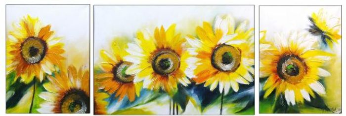 Sonnenblumen - Blumen Pflanzen Bilder Gemälde Ölbilder Ölbild Keilrahmen G02764