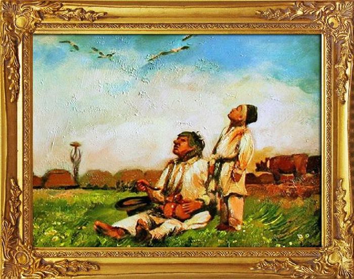 Gemälde Ölbild Bild Ölbilder Rahmen Barock Bilder Jozef Chelmonsk G03844