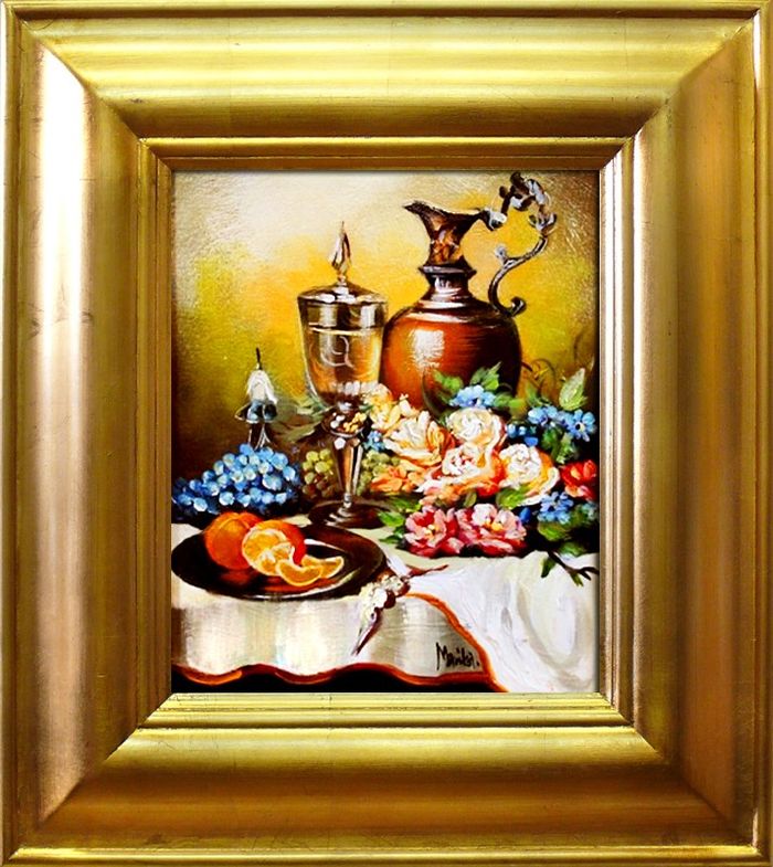 Gemälde "Obst " Handarbeit Ölbild Bild Ölbilder Rahmen Bilder G01400