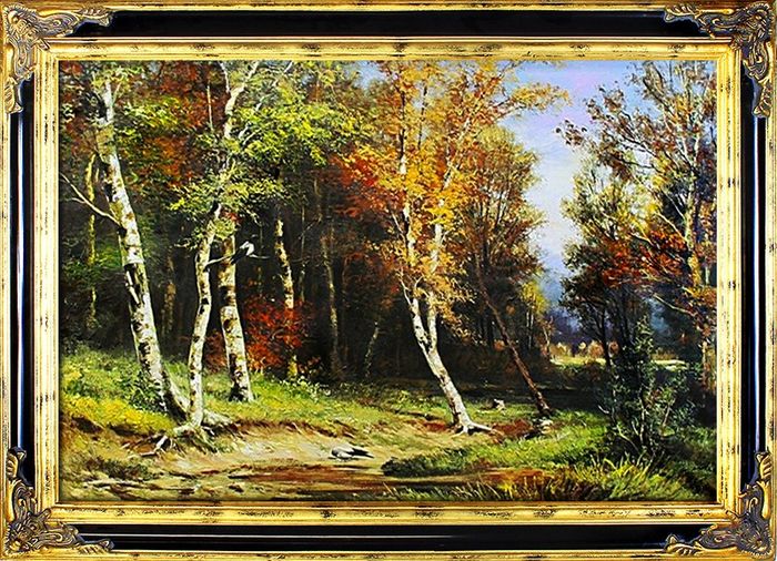 Gemälde Wald Handarbeit Ölbild Bild Ölbilder Rahmen Bilder Landschaft G02134