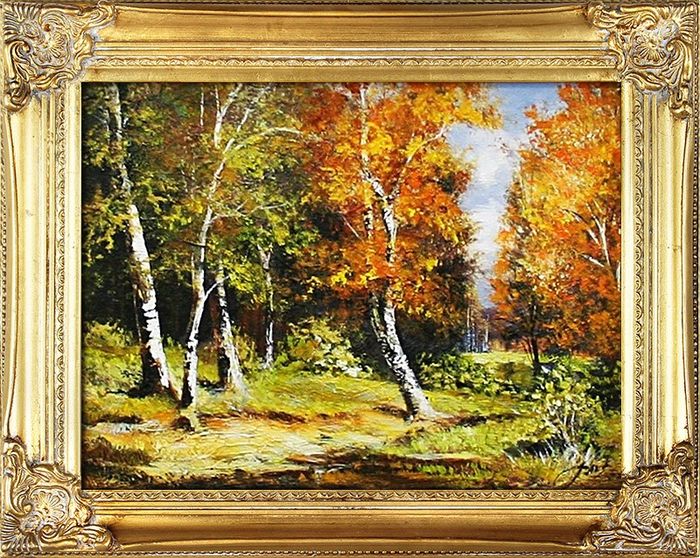 Gemälde Wald Handarbeit Ölbild Bild Ölbilder Rahmen Bilder Landschaft G02226