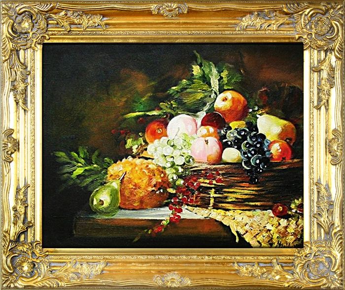 Gemälde "Obst " Handarbeit Ölbild Bild Ölbilder Rahmen Bilder G02616