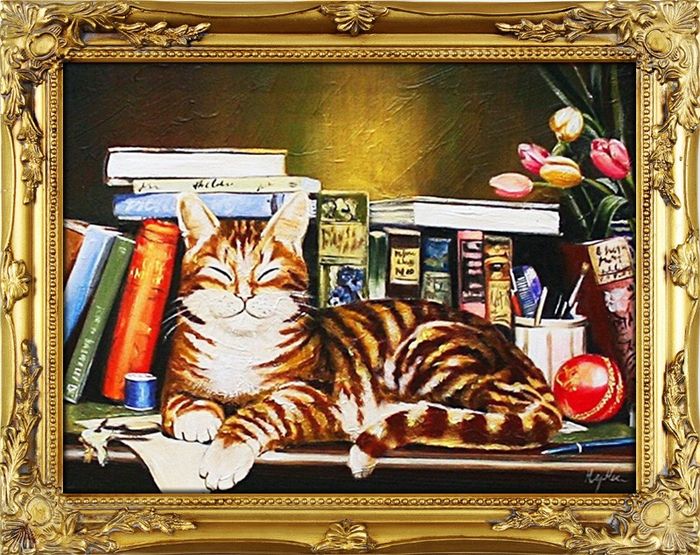 Gemälde Literatur Bilderrahmen Handarbeit Ölbild Bild Ölbilder Rahmen Bilder