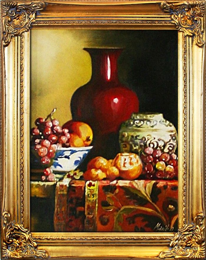 Gemälde "Obst " Handarbeit Ölbild Bild Ölbilder Rahmen Bilder G02628
