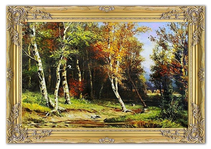 Gemälde Wald Handarbeit Ölbild Bild Ölbilder Rahmen Bilder Landschaft G03104