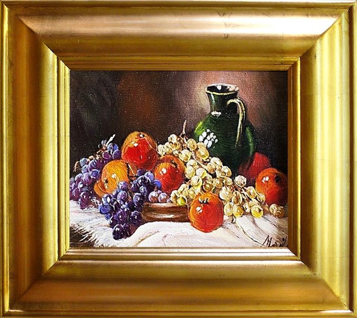 Gemälde "Obst " Handarbeit Ölbild Bild Ölbilder Rahmen Bilder G03923