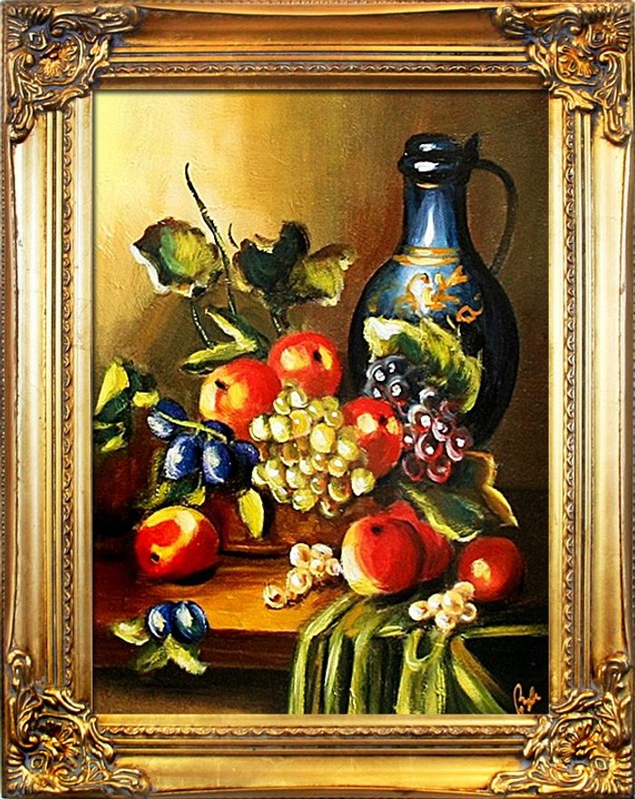 Gemälde "Obst " Handarbeit Ölbild Bild Ölbilder Rahmen Bilder G06636