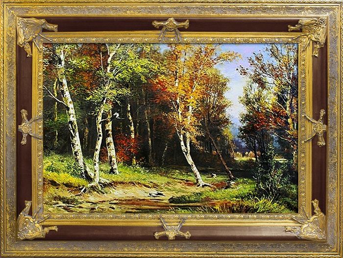 Gemälde Wald Handarbeit Ölbild Bild Ölbilder Rahmen Bilder Landschaft G93968