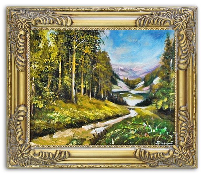 Gemälde Natur Handarbeit Ölbild Bild Ölbilder Rahmen Bilder G01984