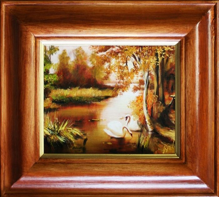 Gemälde Natur Handarbeit Ölbild Bild Ölbilder Rahmen Bilder G05962