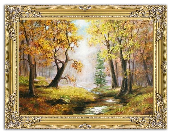 Gemälde Natur Handarbeit Ölbild Bild Ölbilder Rahmen Bilder G05489