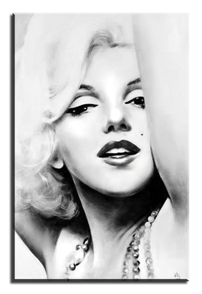 Portrait marilyn monroe Sexy Echte Handarbeit Rahmen Öl Gemälde Bilder G00775
