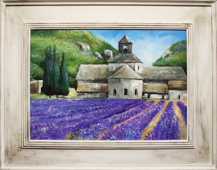 Lavendel Blumen Pflanzen Bild Bilder Gemälde Ölbilder Ölbild Mit Rahmen G15434