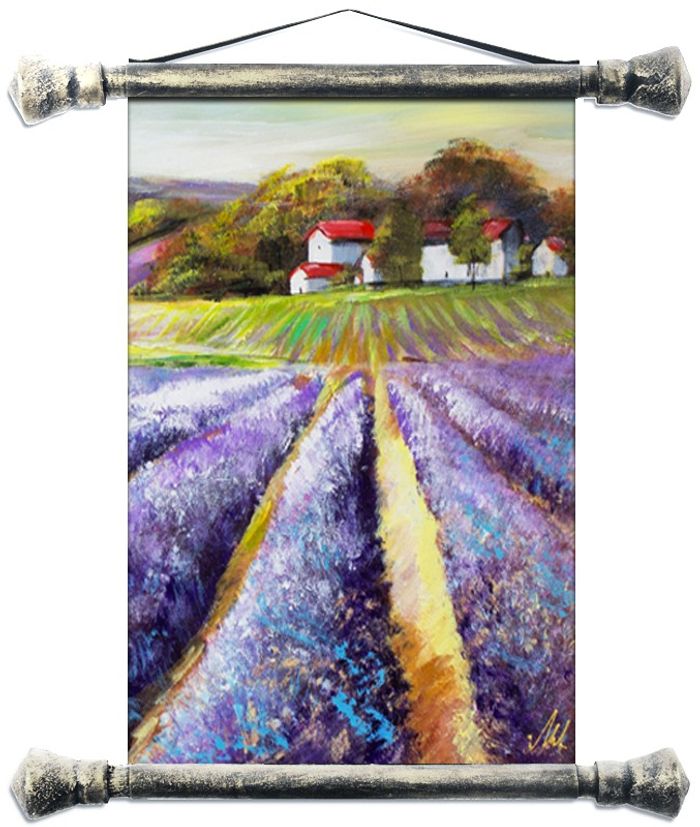 Lavendel Blumen Pflanzen Bild Bilder Gemälde Ölbilder Ölbild Mit Rahmen G16526