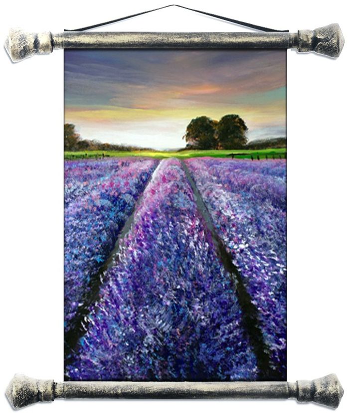 Lavendel Blumen Pflanzen Bild Bilder Gemälde Ölbilder Ölbild Mit Rahmen G16529