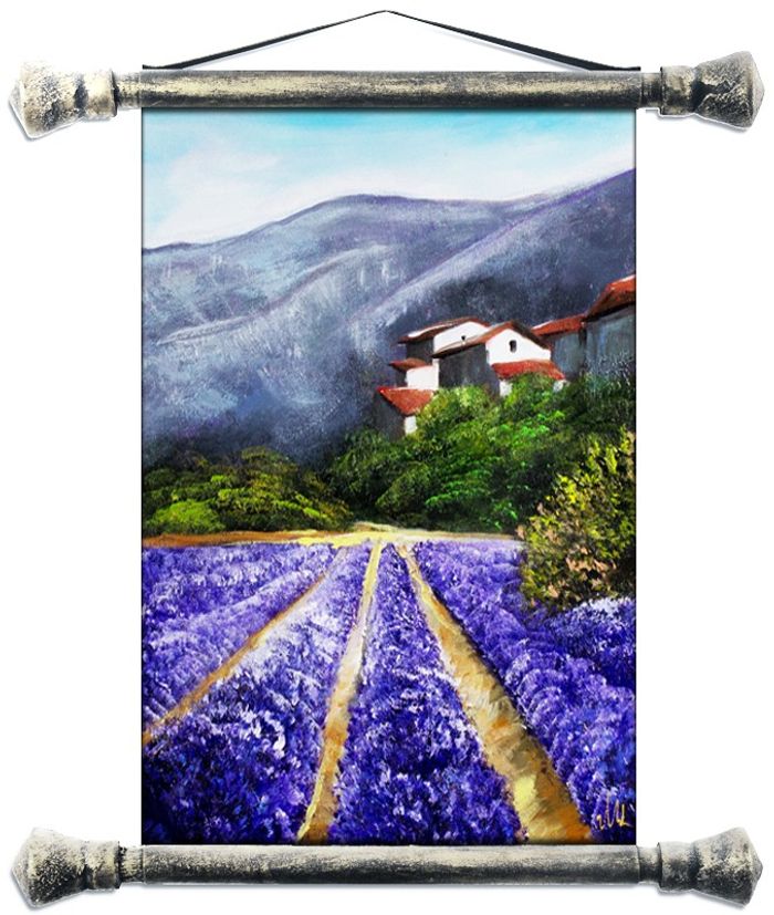 Lavendel Blumen Pflanzen Bild Bilder Gemälde Ölbilder Ölbild Mit Rahmen G16634