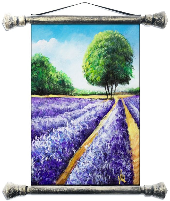 Lavendel Blumen Pflanzen Bild Bilder Gemälde Ölbilder Ölbild Mit Rahmen G16635