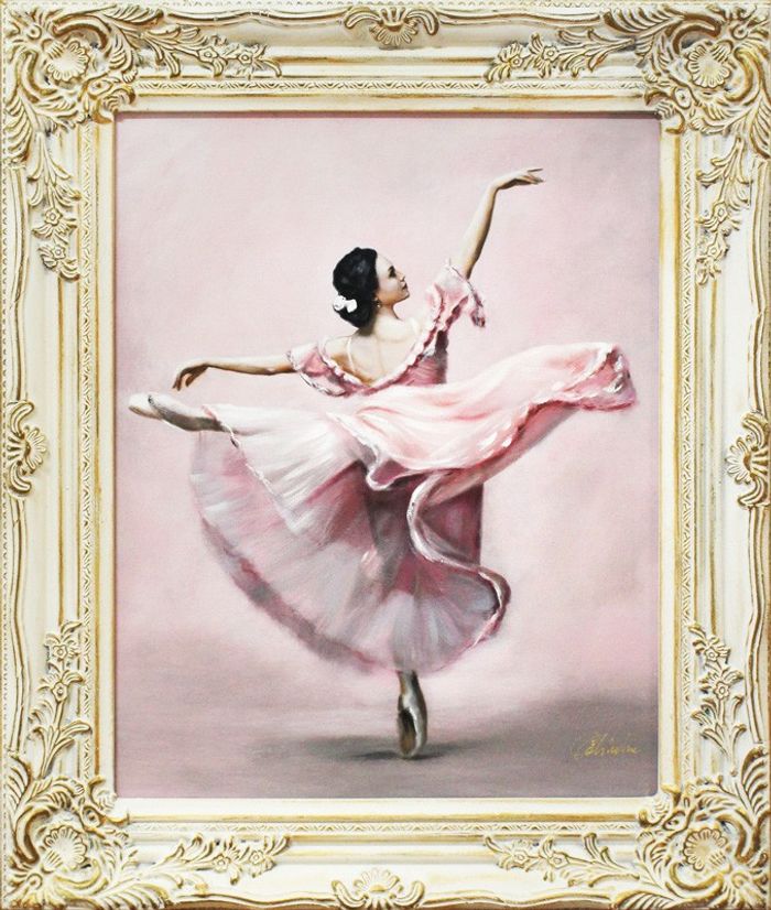Ballett Tanz Spanischer Echte Handarbeit Rahmen Öl Gemälde Bild Bilder G17258