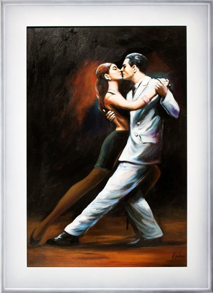 Argentinien Tango Tanz Echte Handarbeit Rahmen Öl Gemälde Bilder G10040