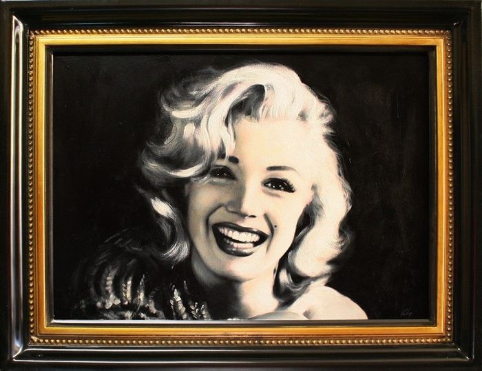Marilyn Monroe Kleid Wind Erotik Echte Handarbeit Rahmenl Gemälde Bilder G15168