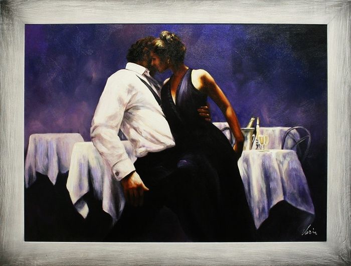 Tanz Hochzeit Dinner Ölbild Echte Handarbeit Rahmen Öl Gemälde Bild Bilder 15196