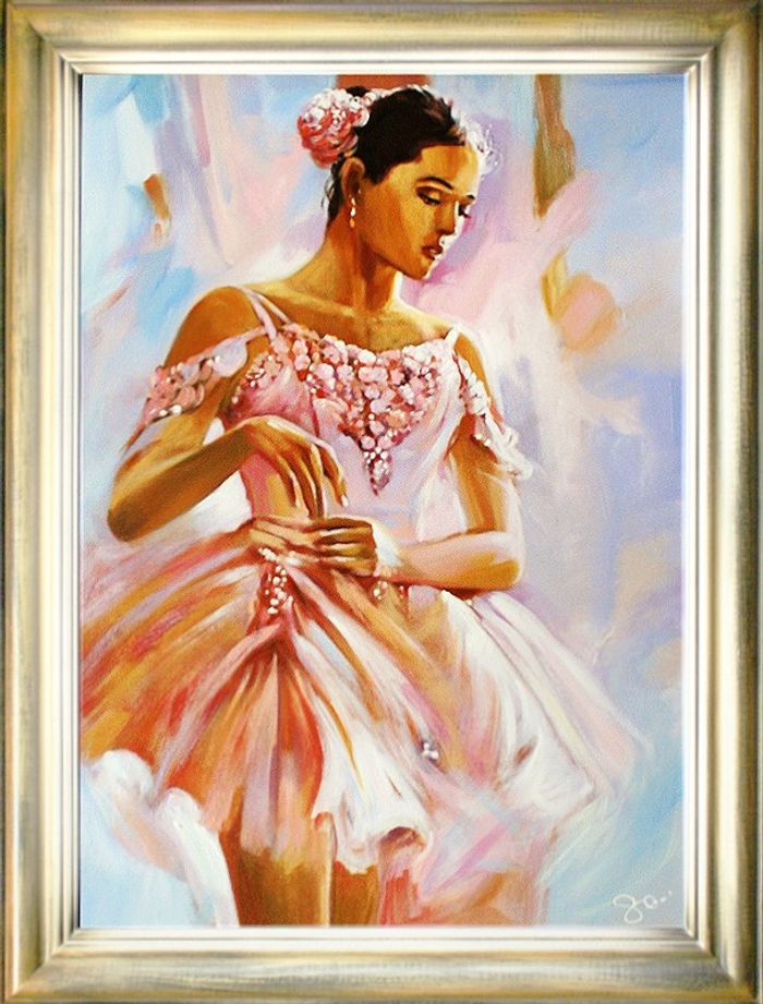 Ballett Russland Bild Theater Echte Handarbeit Rahmen Öl Gemälde Bilder G15197